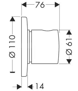 Переключатель потоков для ванны с душем Hansgrohe 15932000STrio  хром